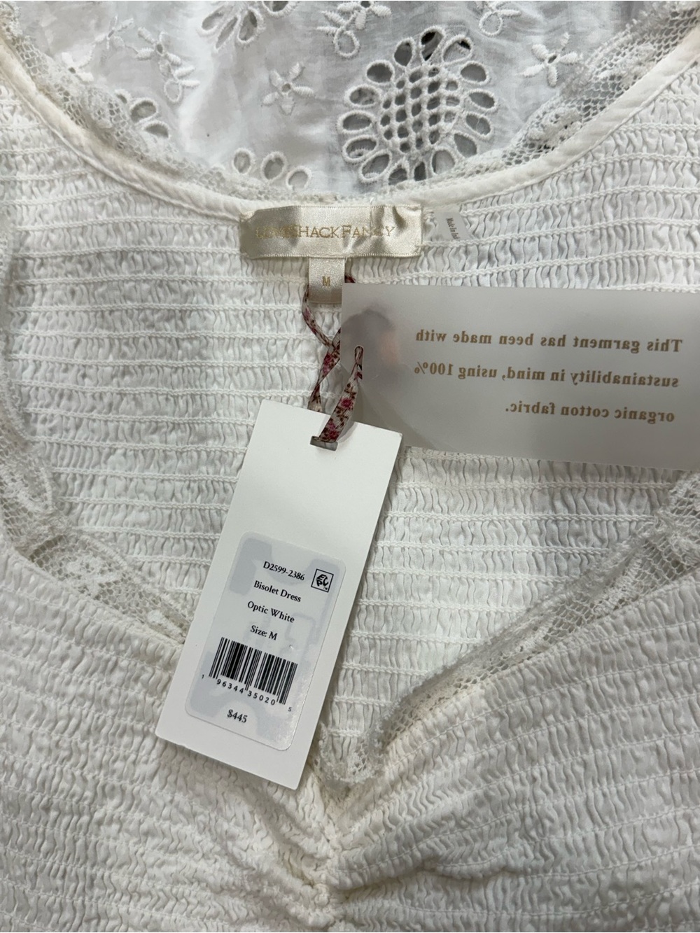 LoveShackFancy Bisolet Eyelet Lace Maxi Dress - Optic White - Picture 7 of 9